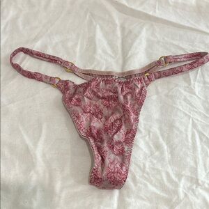 Victoria's Secret Pink Lace Print Thong